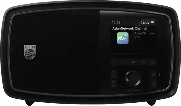 Philips TAV2000FB/00 The Janet - Retro DAB+ Radio met Bluetooth - Zwart
