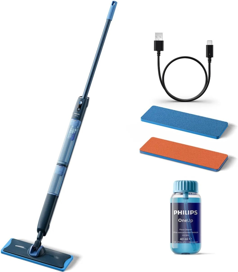 Philips XV5113/01 OneUp 5000 serie Elektrische Dweil + extra oranje dweildoek