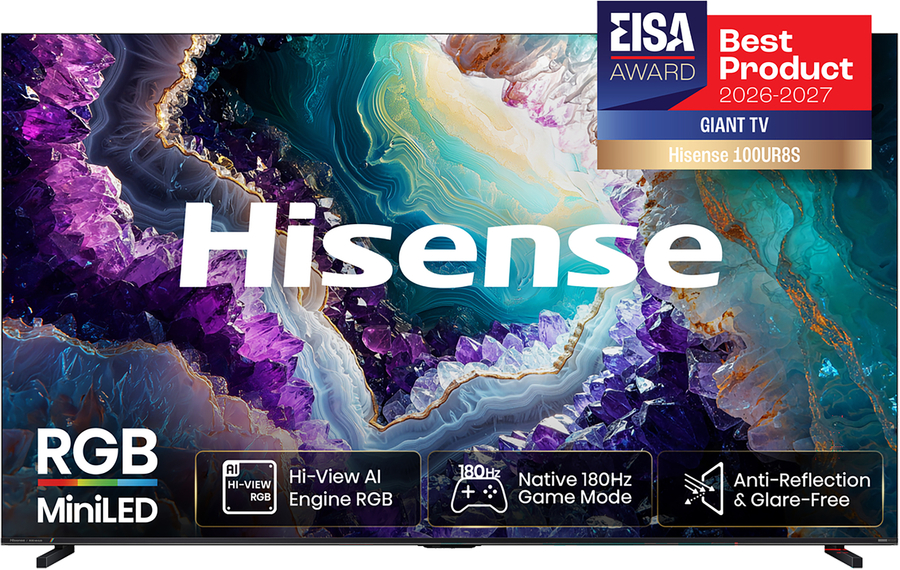 Hisense 100UR8S RGB MiniLED 4K 180Hz Smart TV (2026)