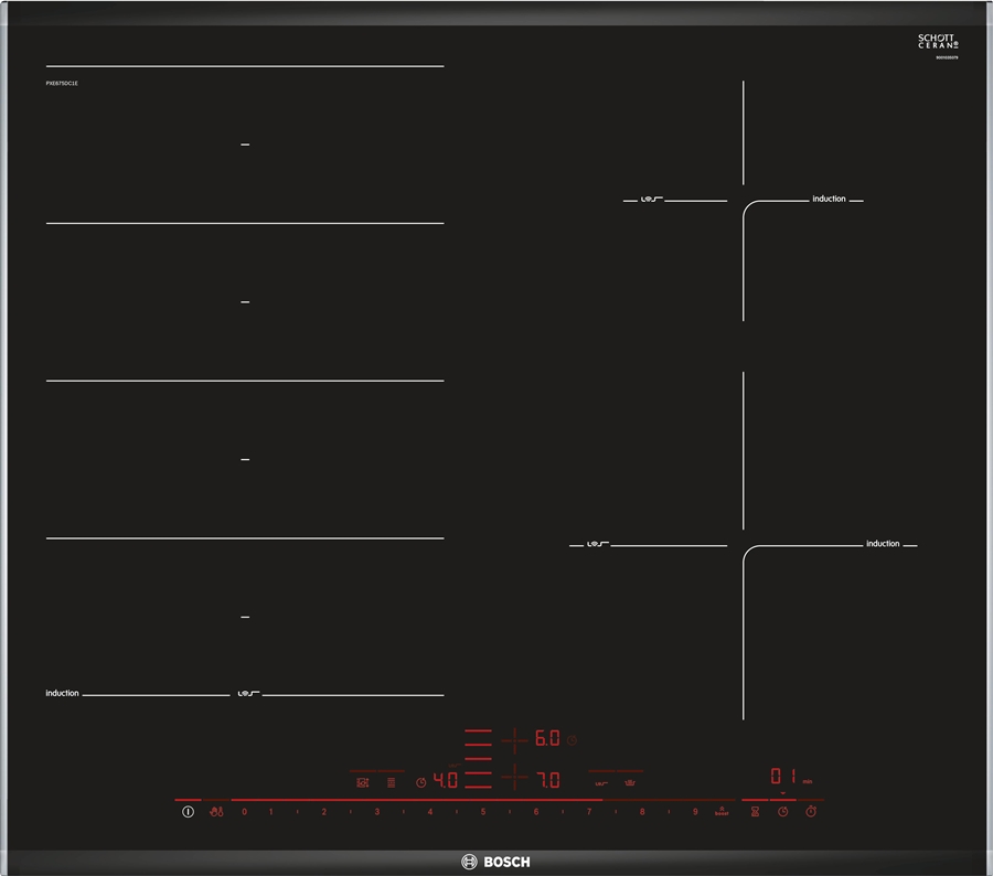 BOSCH PXE675DC1E Serie 8 Inbouw Inductiekookplaat