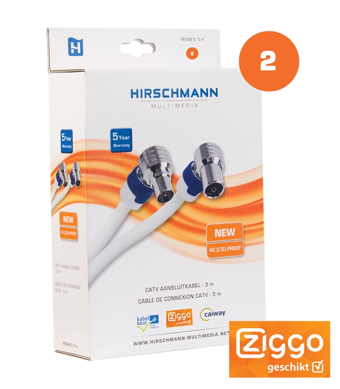 Hirschmann FEKAB 5 coaxkabel (3 meter)