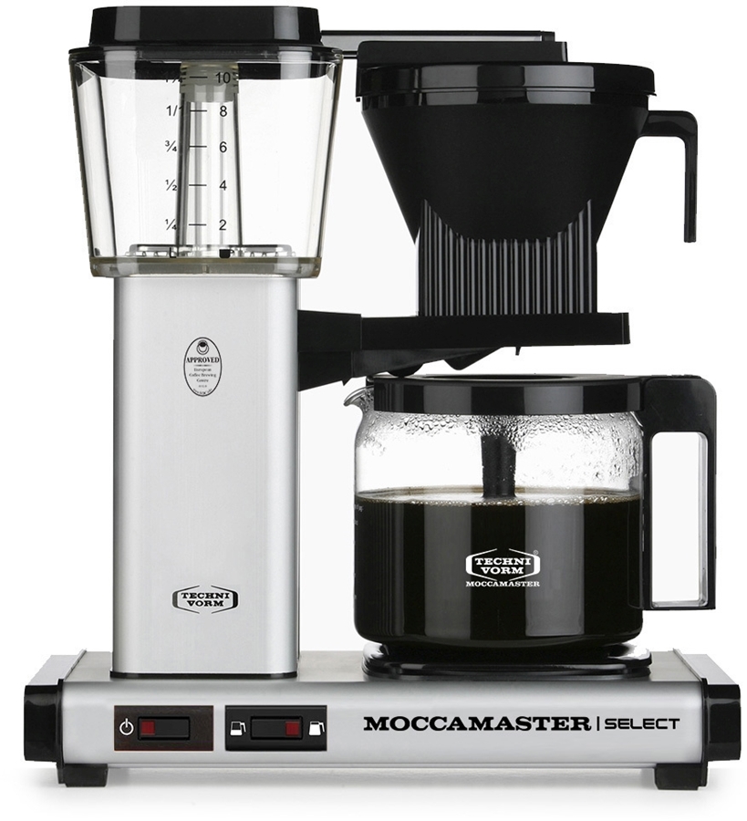 Moccamaster KBG Select Matt Silver koffiezetapparaat