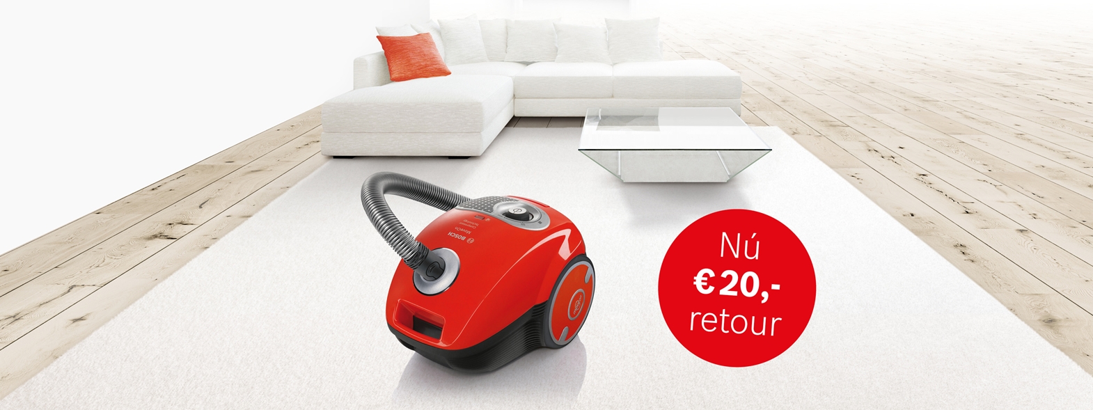 Bosch MoveOn stofzuiger | 20,- euro retour