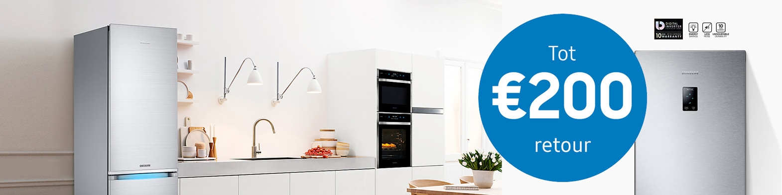 Tot 200,- euro retour | Samsung koel-vriescombinaties en Amerikaanse koelkasten | EP.nl