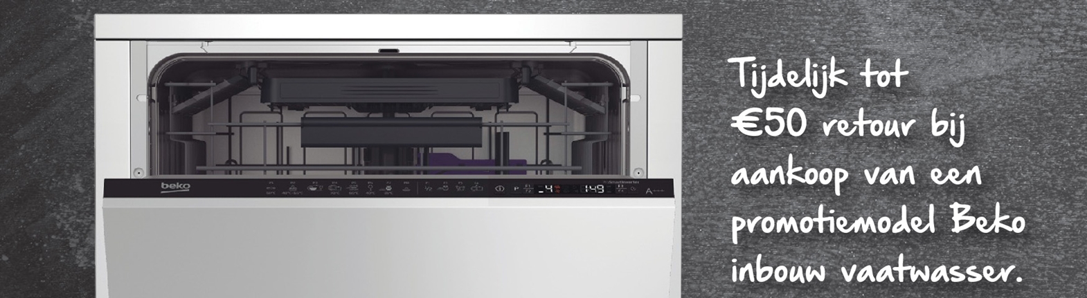 Beko Inbouw Vaatwasser tot 50,- euro retour