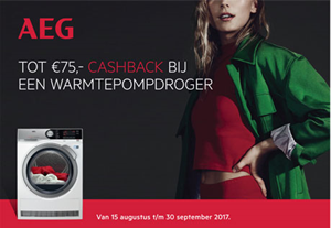 aeg warmtepompdroger cashback
