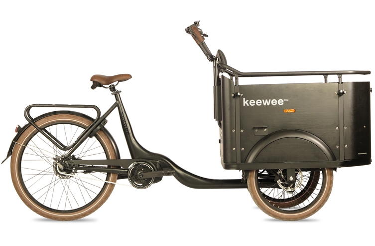 Keewee Bakfiets Deluxe 470 Wh Zwart