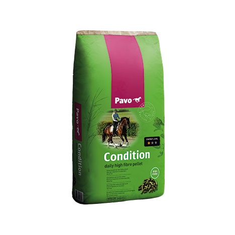 Pavo Condition_20KG_Fiberrik pellets för hästar i lätt träning och tävling
