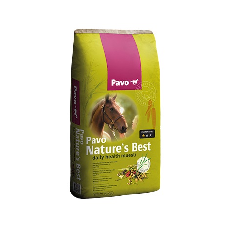 Pavo Nature's Best_15KG_Hälsosam müsli för hästar i lätt arbete eller tävling