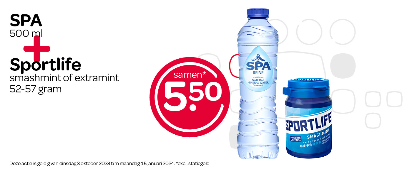 SPAR express herfstdeal Spa + Sportlife voor 5.50