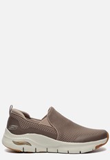Skechers Arch Fit Banlin Instappers taupe Textiel