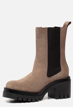 Chelsea boots taupe Leer 192420
