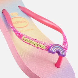 Slim Glitter Slippers roze Rubber