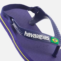 Brasil Logo Slippers blauw Rubber