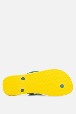 Brasil Logo Slippers geel Rubber