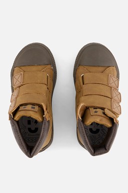 Velcro Sneakers cognac Imitatieleer