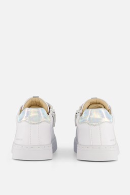 Glitter Sneakers wit Leer