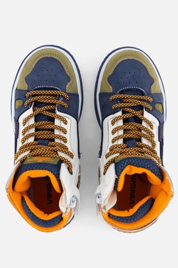 Joshua Mid Sneakers blauw Leer