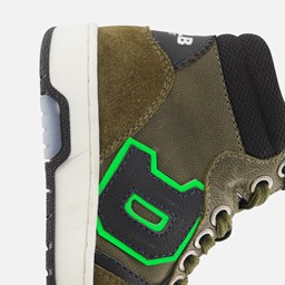 Mid Sneakers groen Leer