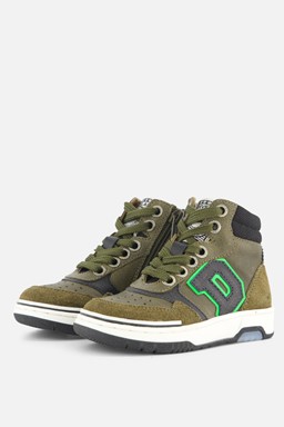 Mid Sneakers groen Leer
