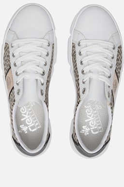 Print Sneakers wit Synthetisch