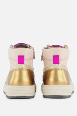 Metallic Sneakers roze Leer