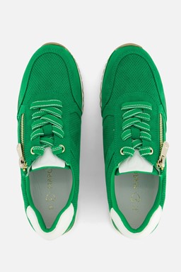 Perfo Sneakers groen Textiel