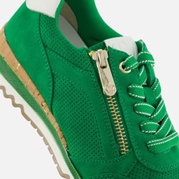 Perfo Sneakers groen Textiel