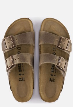 Arizona slippers bruin Leer 219431
