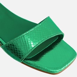 Sandalen groen Leer