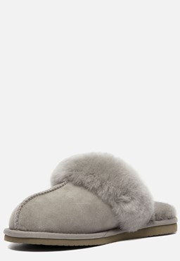 Pantoffels grijs Suede