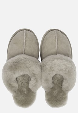 Pantoffels grijs Suede