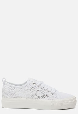 Donna sneakers wit Textiel