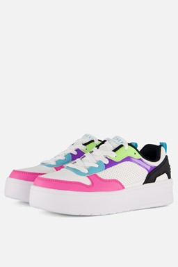 Court High Sneakers wit Synthetisch