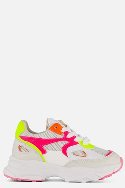Neon Sneakers wit Synthetisch