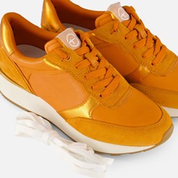 Sneakers oranje Leer