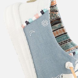 Wendy Boho Instappers blauw Canvas