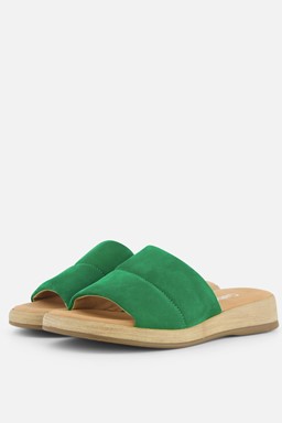 Slippers groen Suede