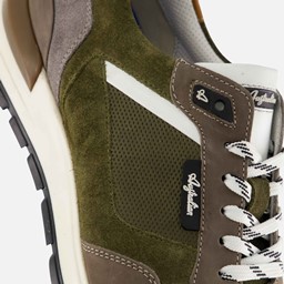 Novecento Sneakers groen Leer