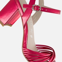 Sandalen met hak roze Synthetisch