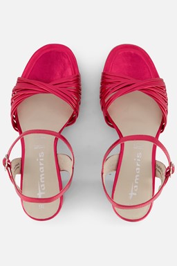 Sandalen met hak roze Synthetisch