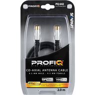 Profiq Coax kabel (M)-(F) Recht 2m