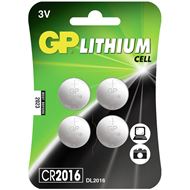 GP CR2016 4 stuks Knoopcel Lithium Batterij