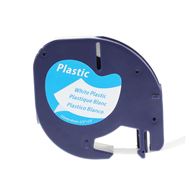 Dymo Alternatief LT Plastic Labels Wit-Zwart 12mm