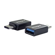 Integral USB naar USB-C adapter 2 stuks zwart