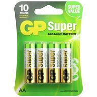 GP Super Alkaline AA Baterijen 4 stuks