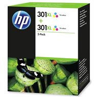 HP 301XL 2x Kleur ±  330 pagina's per cartridge
