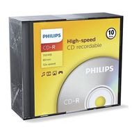 Philips Cd-R 700Mb 52Xspeed Slim Case 10 Stuks