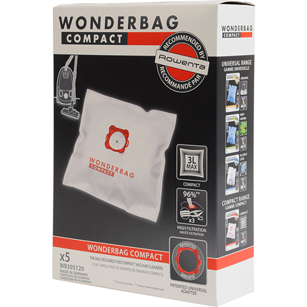 zuiverheid Klap Dosering Rowenta Stofzuigerzakken Wonderbag Compact 5 stuks | Bestel bij Handyman