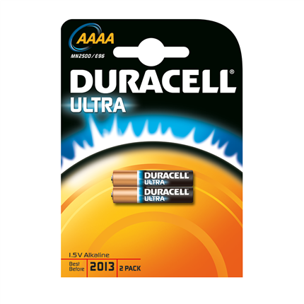 Image of Duracell AAAA Ultra 2 stuks Alkaline Batterij 5000394041660